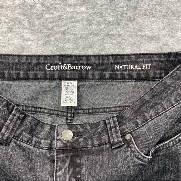 Croft & Barrow Womens Black Natural Fit Stretch Bootcut Jeans Size 12 Short - Picture 10 of 14